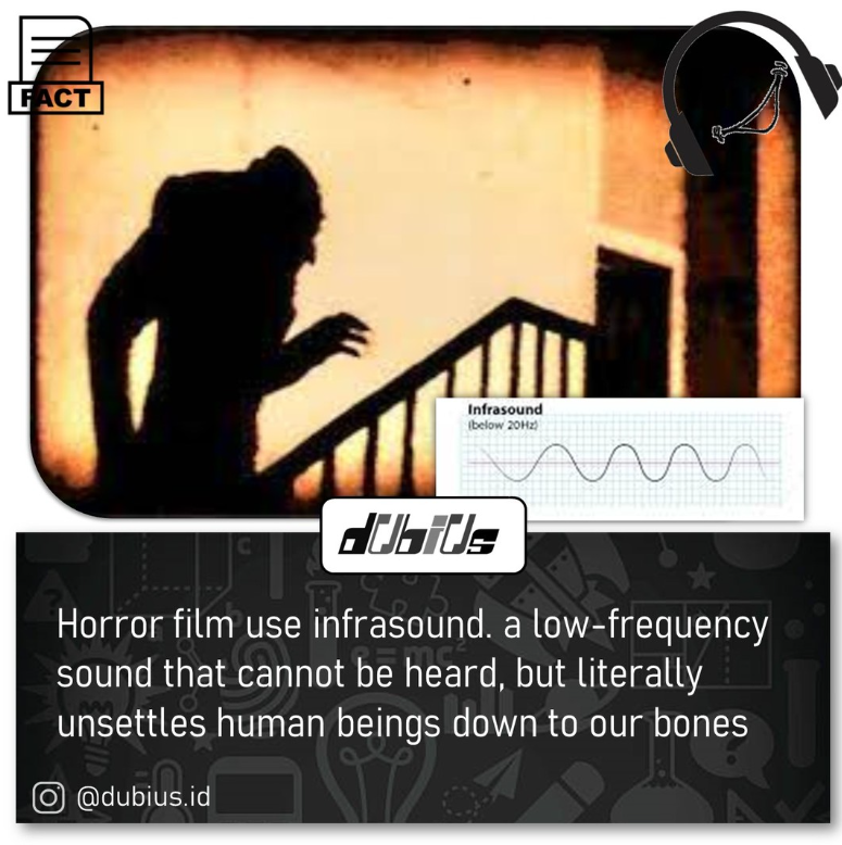 Horror films use infrasound